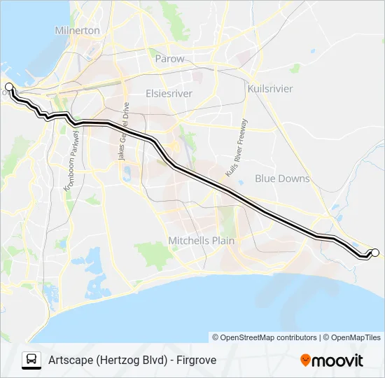 ARTSCAPE (HERTZOG BLVD) - FIRGROVE Bus Line Map