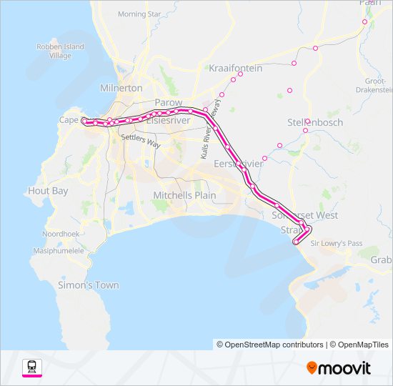 NORTHERN LINE STRAND train Line Map