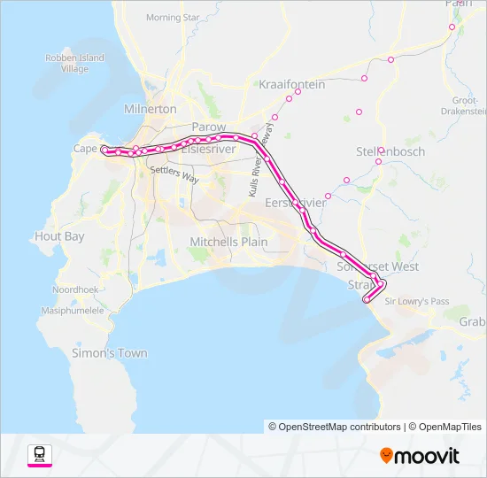 NORTHERN LINE STRAND Train Line Map