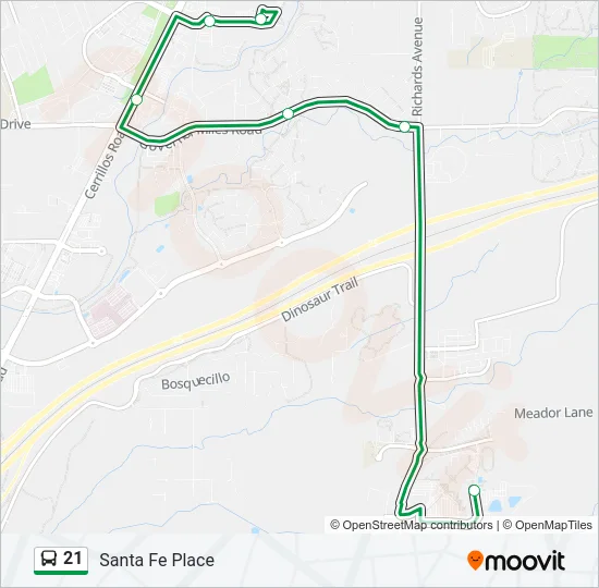 21 Bus Line Map