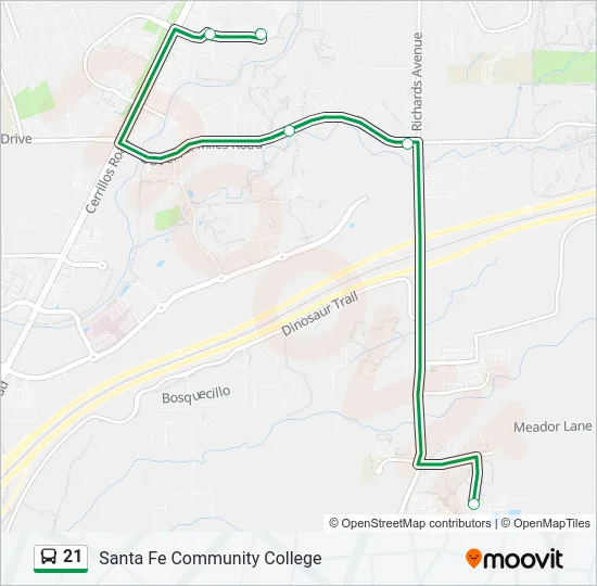 21 Bus Line Map