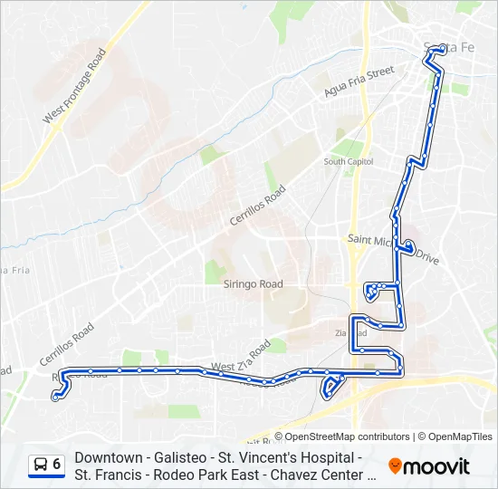 6 Bus Line Map
