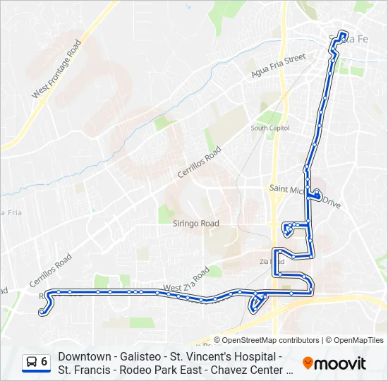 6 Bus Line Map