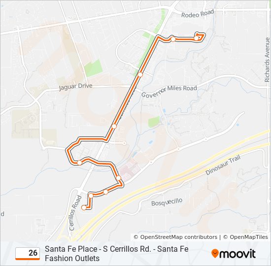 26 Route: Schedules, Stops & Maps - Santa Fe Place (Updated)