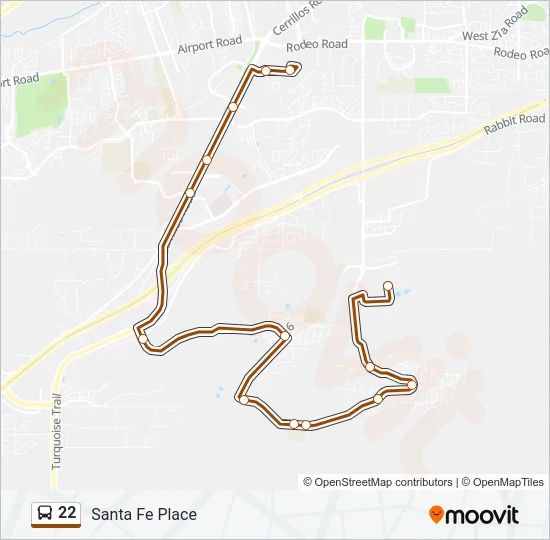 22 Bus Line Map
