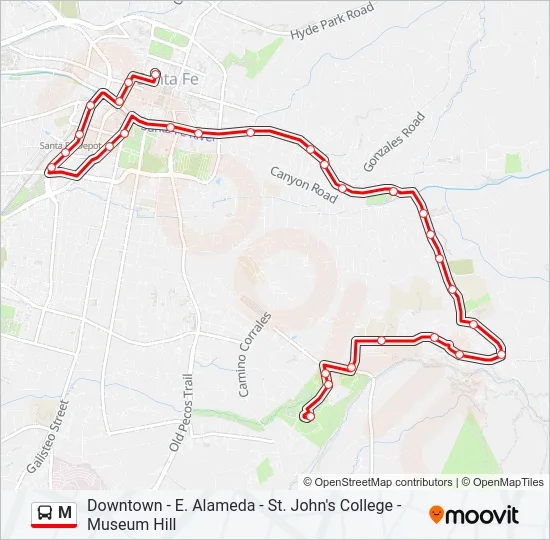 M Bus Line Map