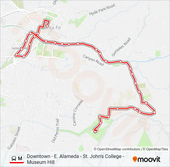 M Bus Line Map