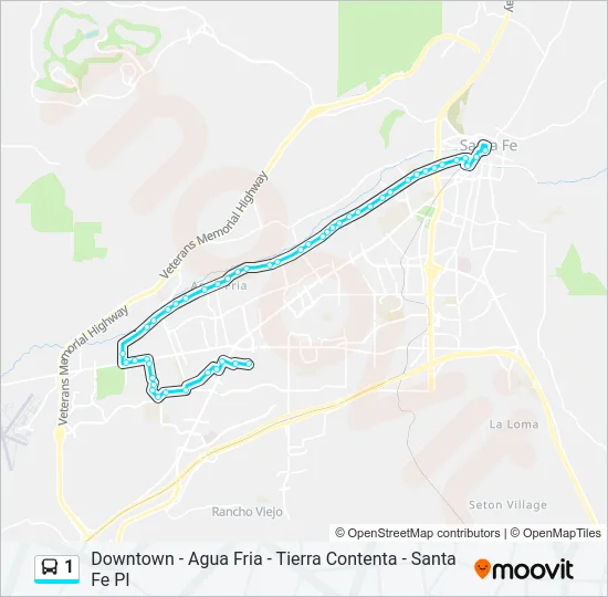 1 Bus Line Map