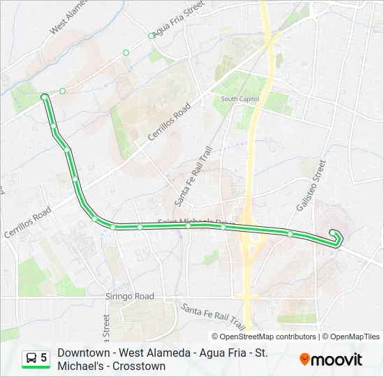5 Bus Line Map