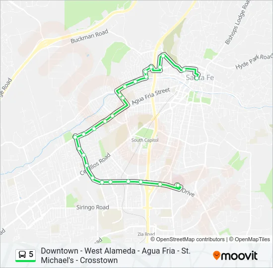 5 Bus Line Map