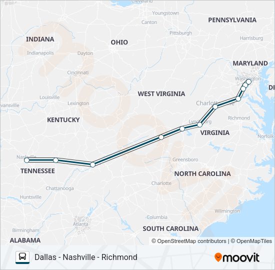 GREYHOUND US0600 Bus Line Map