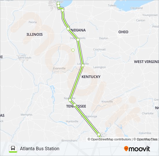 FLIXBUS 2512 Bus Line Map