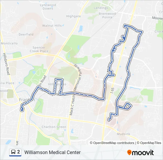 2 Bus Line Map