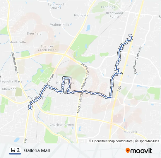 2 Bus Line Map