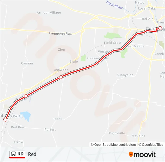 RD Bus Line Map