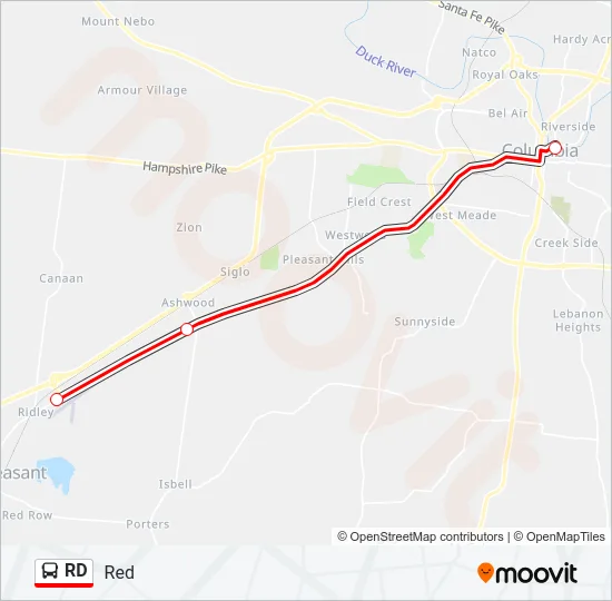 RD Bus Line Map