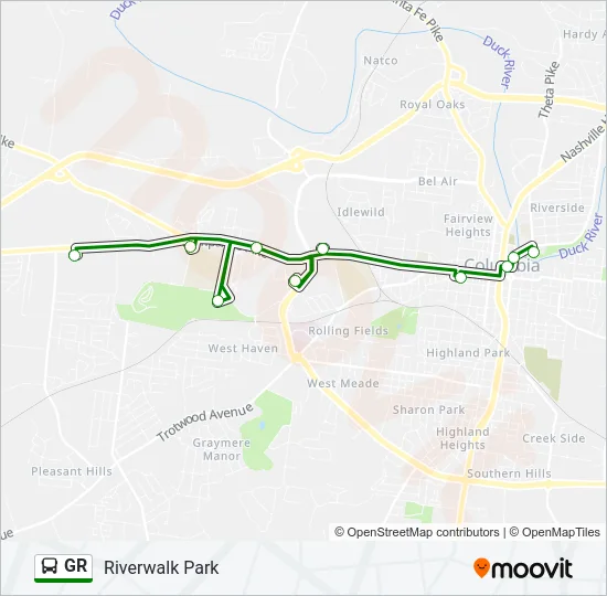 GR Bus Line Map