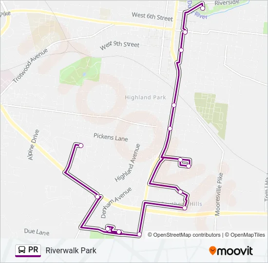 PR Bus Line Map