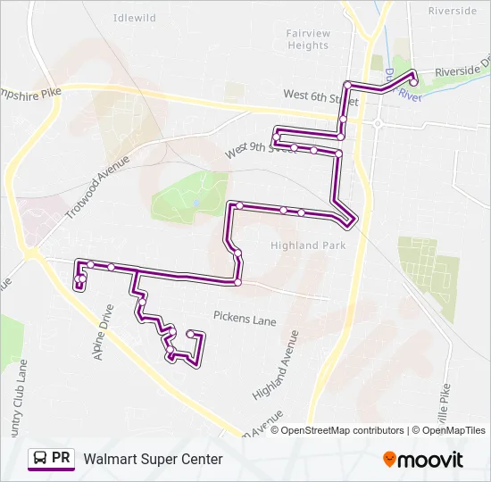 PR Bus Line Map