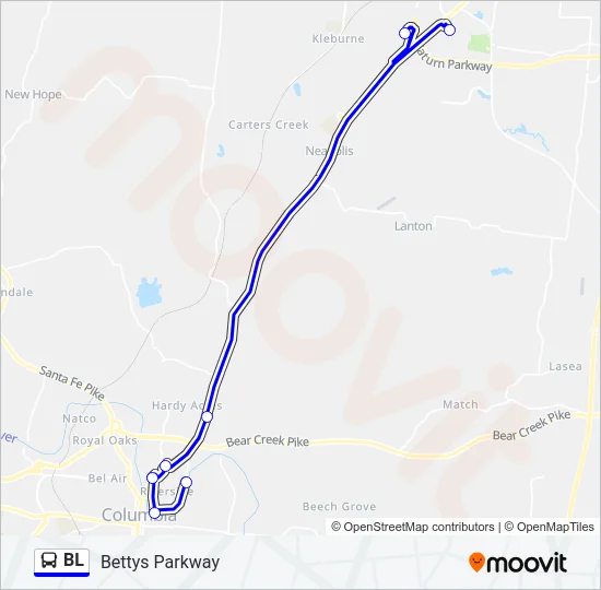 BL Bus Line Map
