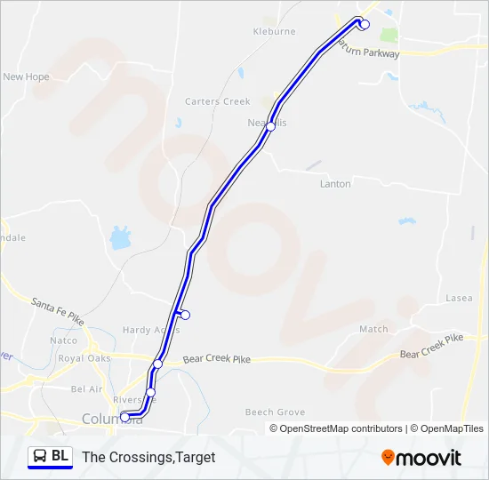 BL Bus Line Map