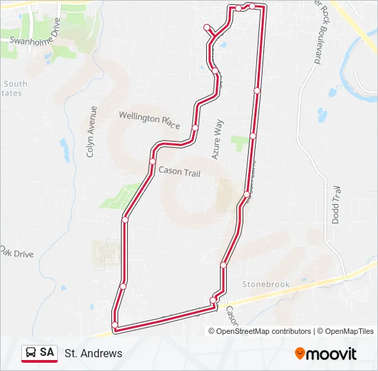 SA Bus Line Map