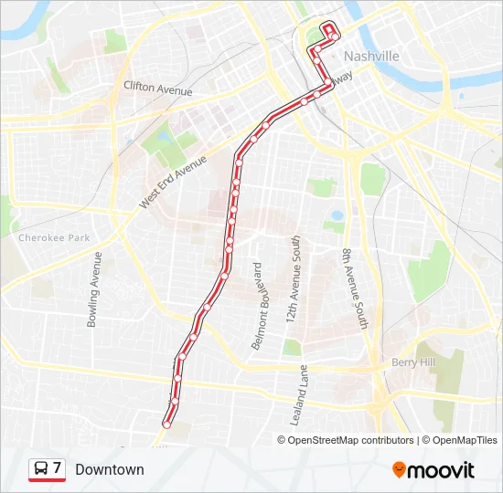 7 Bus Line Map