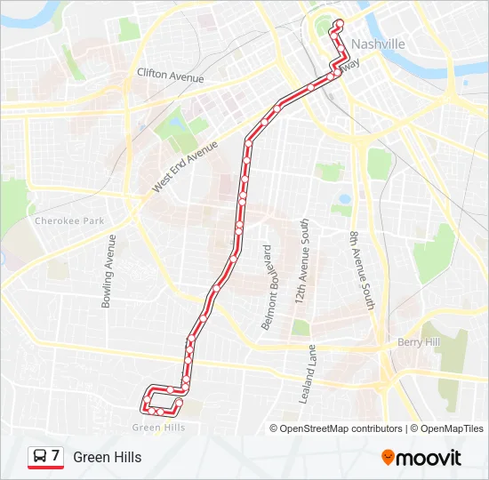 7 Bus Line Map