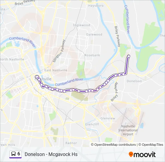 6 Bus Line Map