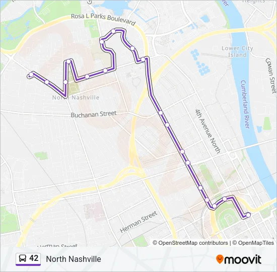 42 Bus Line Map