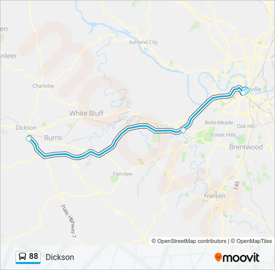 88 Bus Line Map
