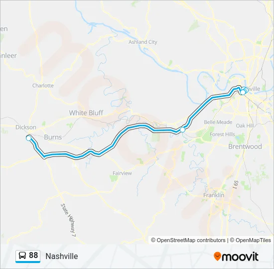 88 Bus Line Map