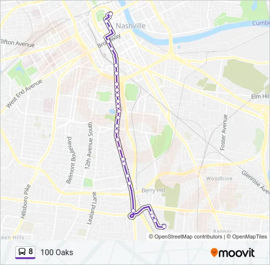 8 Bus Line Map