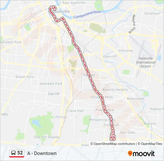 52 Bus Line Map