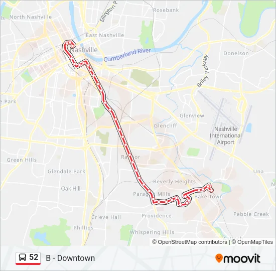 52 Bus Line Map
