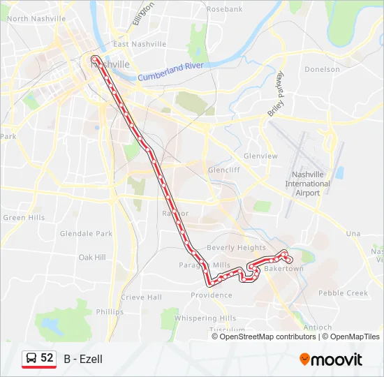 52 Bus Line Map