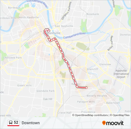 52 Bus Line Map