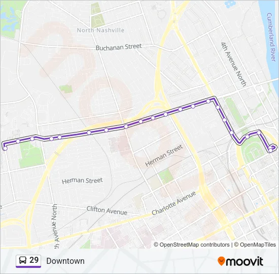 29 Bus Line Map
