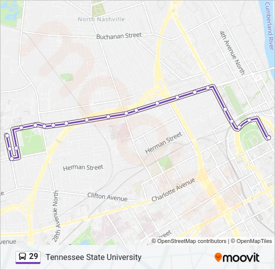 29 Bus Line Map