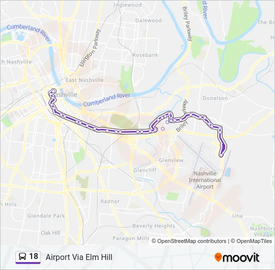18 Bus Line Map