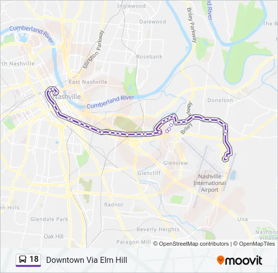18 Bus Line Map