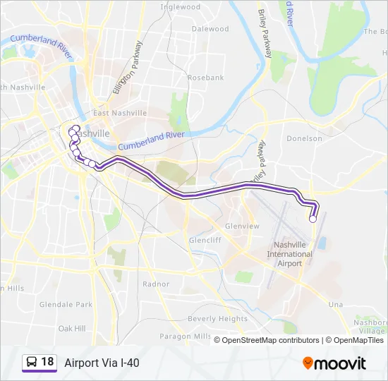 18 Bus Line Map