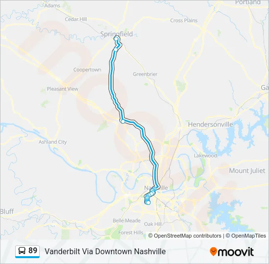 89 Bus Line Map