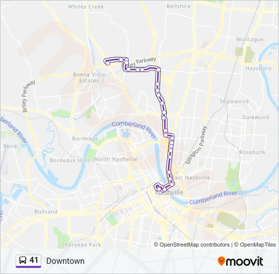 41 Bus Line Map