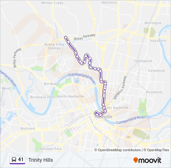 41 Bus Line Map