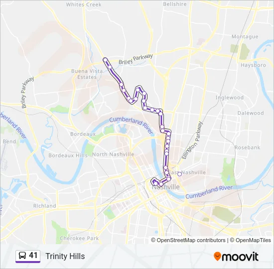 41 Bus Line Map