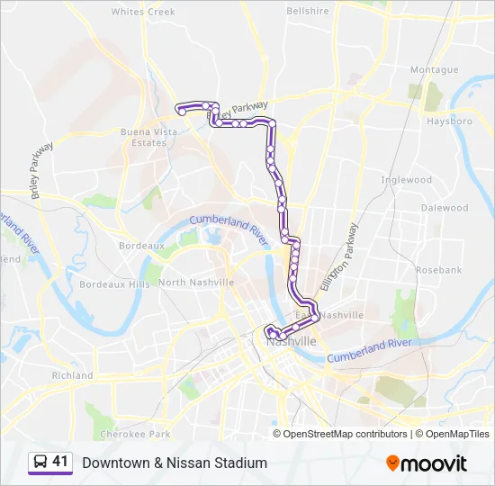 41 Bus Line Map