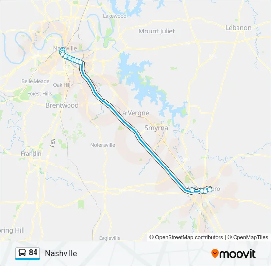 84 Bus Line Map