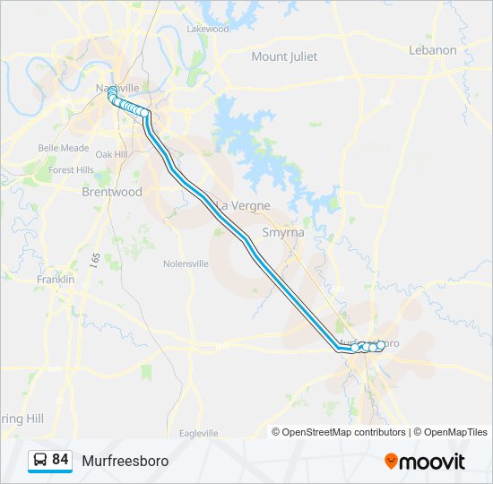 84 Bus Line Map