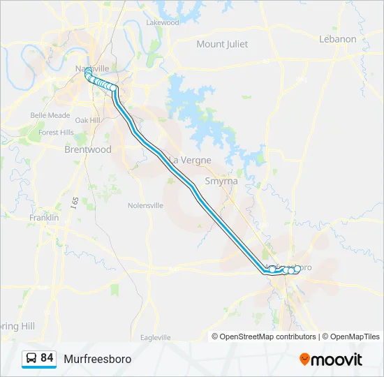 84 Bus Line Map